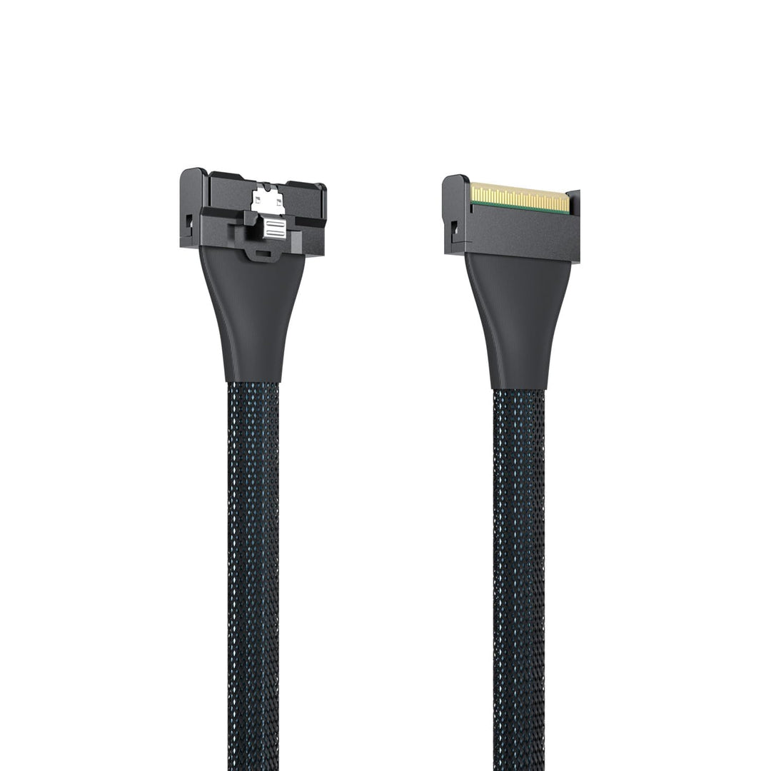 ipolex SFF-TA-1016 MCIO 8X 74Pin Kabel, Mini Cool Edge IO, PCIe5.0 Gen5, 85-ohm, 0.8m(2.62ft) 0.8m M