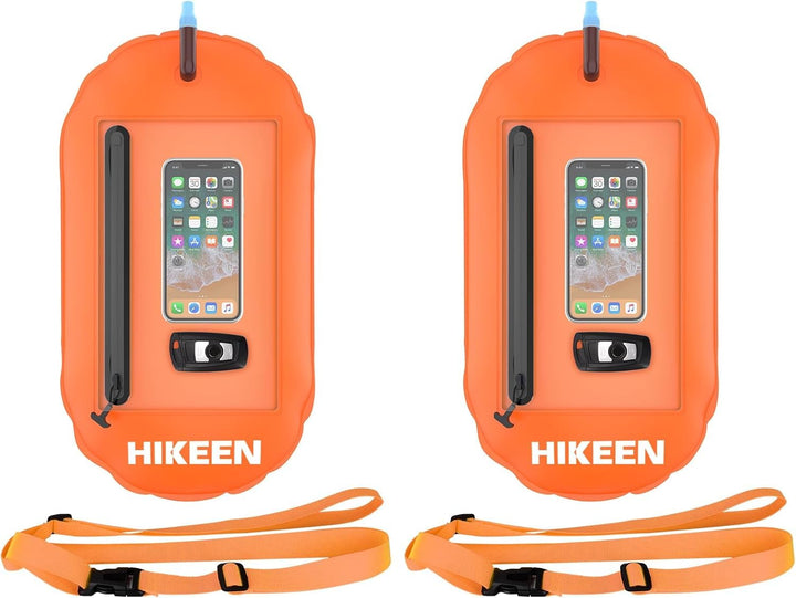 BOOSTEADY Schwimmboje, Trockensack Boje Schwimmen Aufblasbare Trockentasche Swimming Buoy mit Handyt