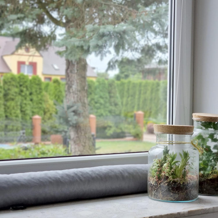 4L Textil Zugluftstopper Durchzugstopper Windstopper für Türen und Fenster Luftzugstopper für Tür Tü
