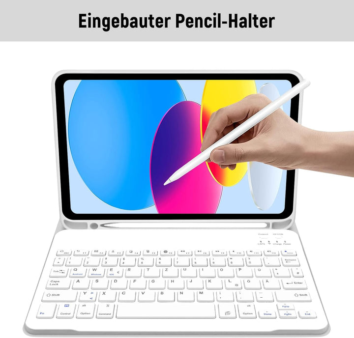 Lielax für iPad 10. Generation Hülle mit Tastatur (10,9", 2022), Hülle mit Tastatur für iPad 10,9 Zo