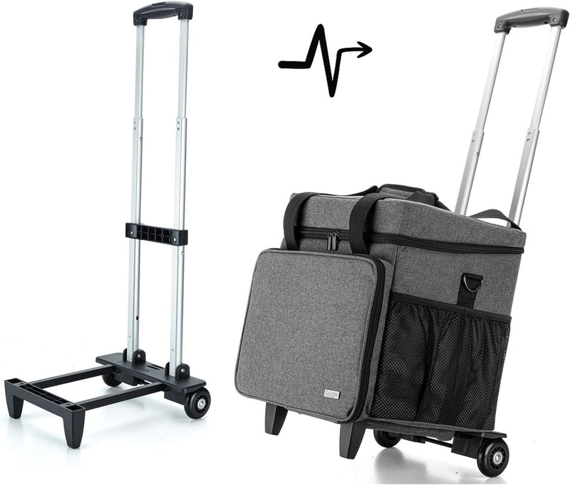 Luxja Overlock Trolley, Abnehmbarer Nähmaschinentrolley für Meiste Gängigen Haushaltsnähmaschinen, O