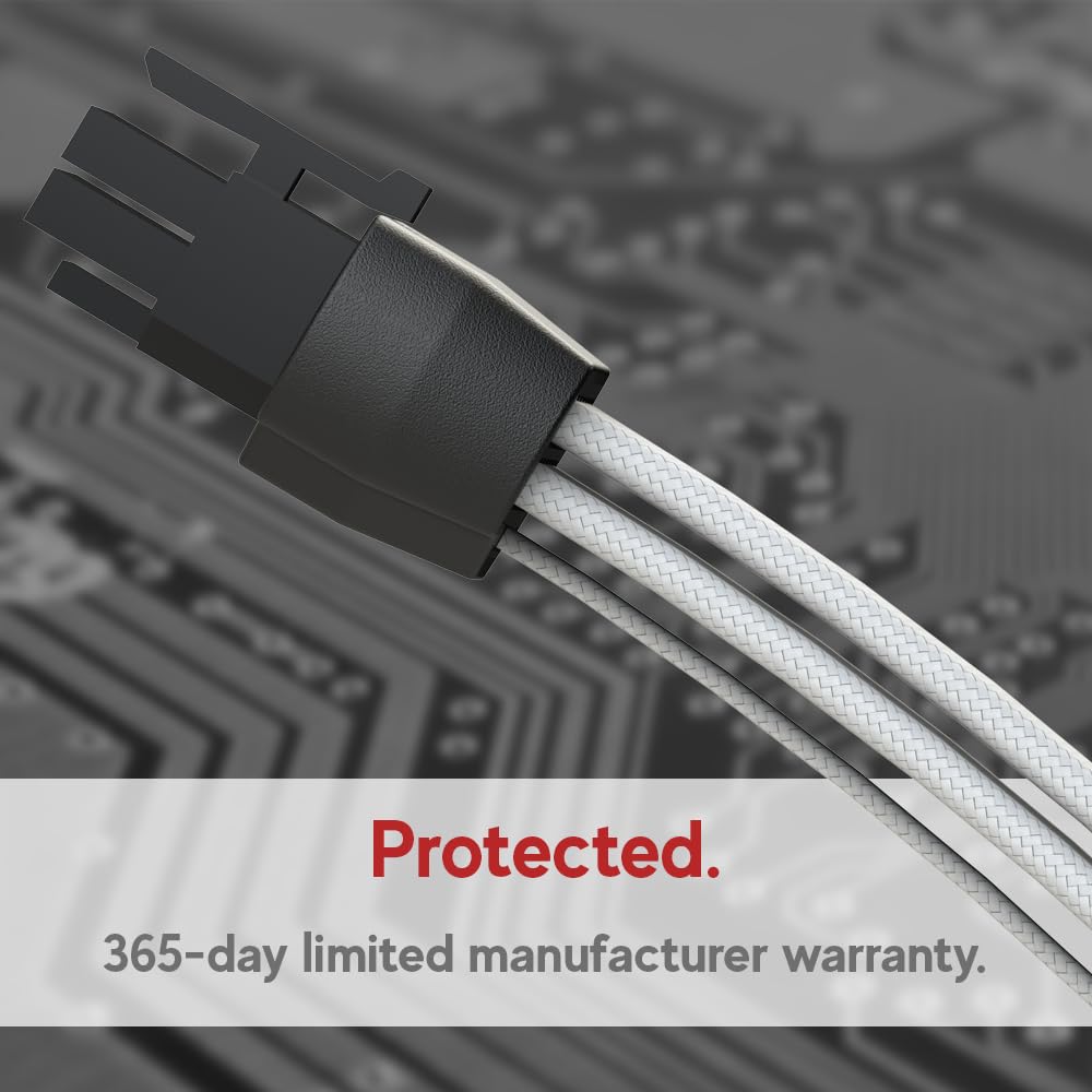 LINKUP - AVA 600W PCIE 5.0 16Pin (12+4) Hochstrom-Netzkabel┃Gepresster &amp; gelöteter Typ 16AWG ummante