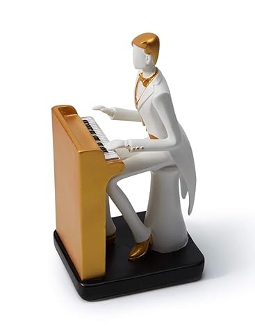 Amoy-Art Musik Figuren Skulptur Modern Dekor Statue Wohnzimmer Kunst Arts Polyresin Geschenk 22cm