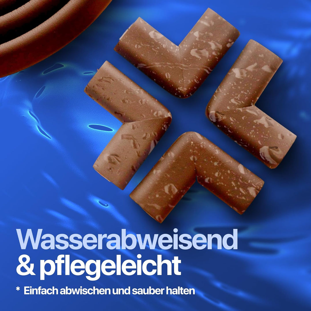 4.5m Schutzgitter und 4 Selbstklebende Ecken für scharfe Kanten und Ecken, Braun Komf-15BR, Komf-15B