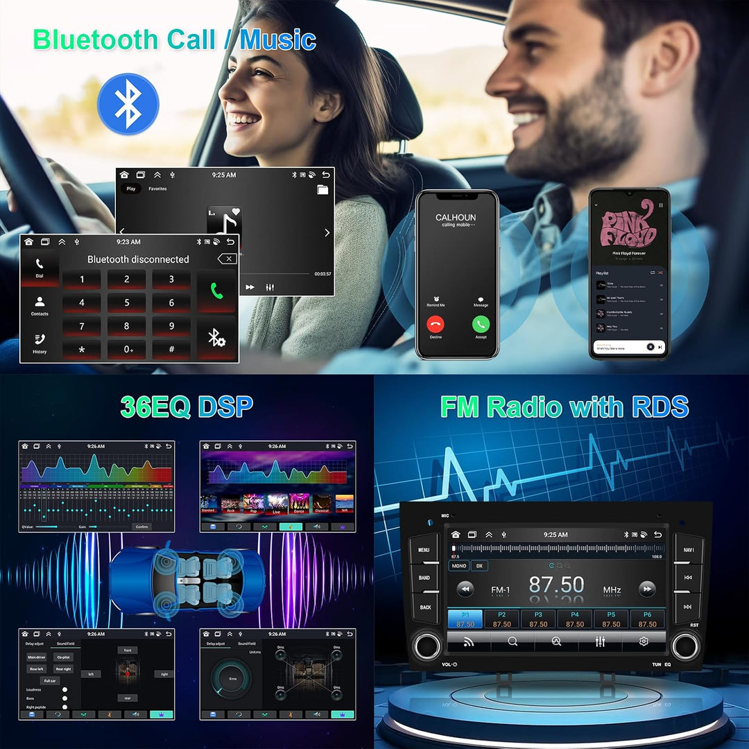 Hodozzy 8 Core 4G+64G Android Autoradio für Peugeot 408 2010-2024 mit Navi WiFi, 7 Zoll Touchscreen