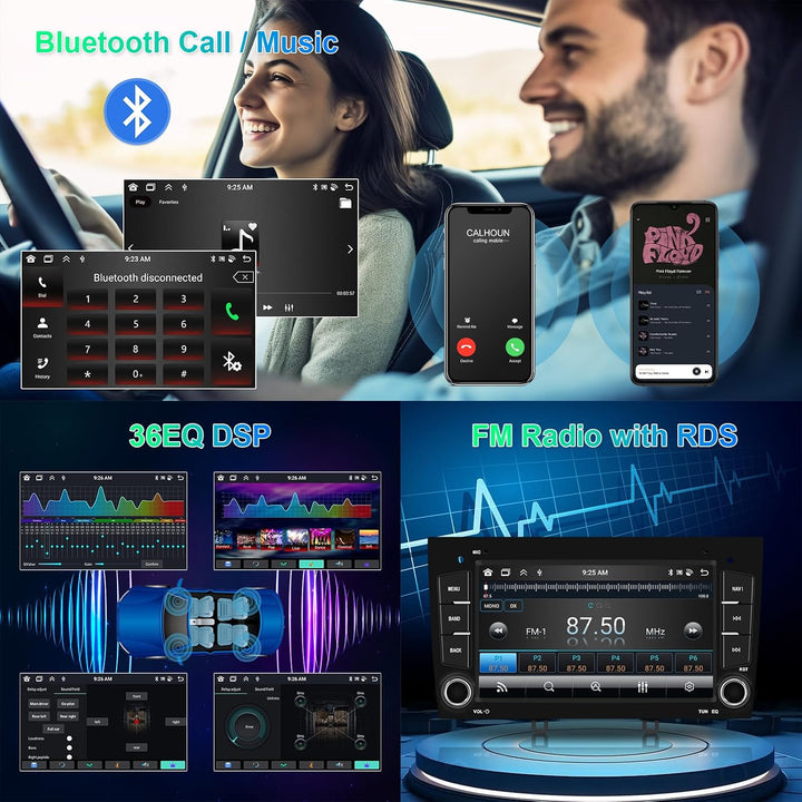 Hodozzy 8 Core 4G+64G Android Autoradio für Peugeot 408 2010-2024 mit Navi WiFi, 7 Zoll Touchscreen