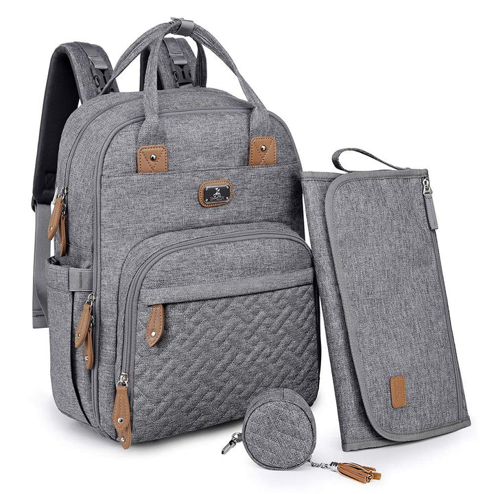 Dikaslon Wickeltasche Rucksack Grosser Wickelrucksack mit Multifunktions-Babytaschen und mobiler Wic