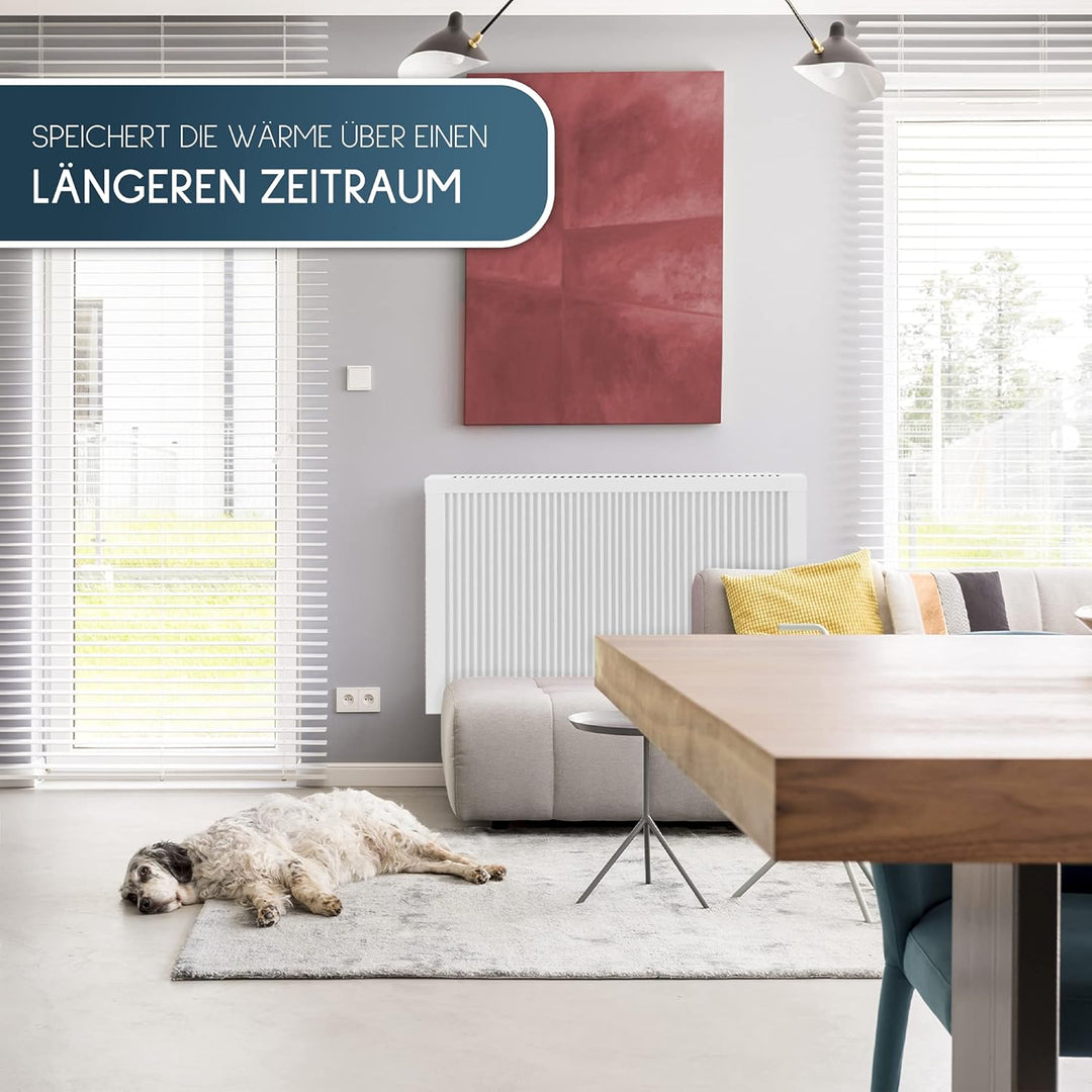 anapont Premium Elektroheizung mit W-Lan Appsteuerung - Elektroheizkörper mit Speicherstein Schamott