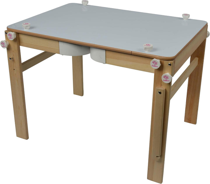 Eichhorn 100002573 - Maltafel für Kreide, Folienstift und Schreibtisch, 2 in 1, Umbaubar, Holztafel