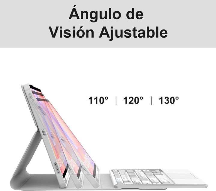 FOGARI Tastatur mit Touchpad für Samsung Tab S10 Lite/S10 FE / S9 FE 27,6 cm (10,9 Zoll), Schutzhüll