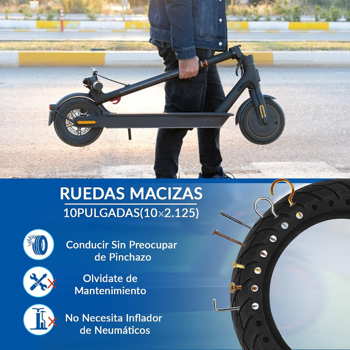 ANSENI 10x2.125 zoll e-scooter reifen für 10-Zoll-Elektroroller,Vollreifen 10 Zoll Ersatzreifen für