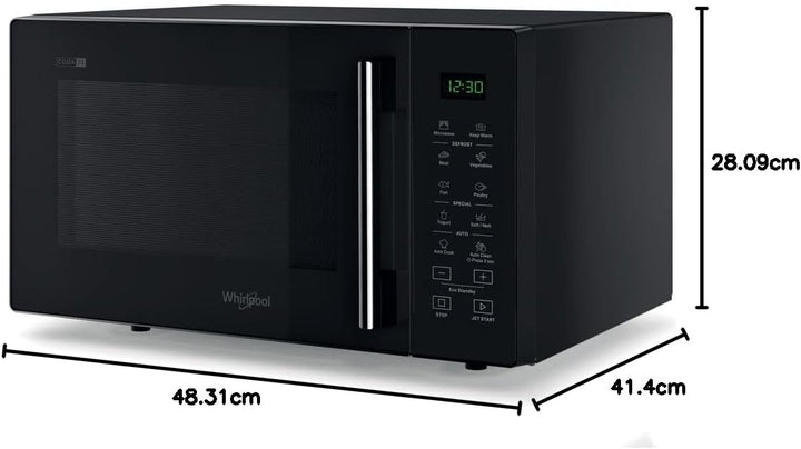 Whirlpool MWP 251 B Mikrowelle (freistehend, nur Mikrowelle, 25 l, 900 W, schwarz, 27 cm)