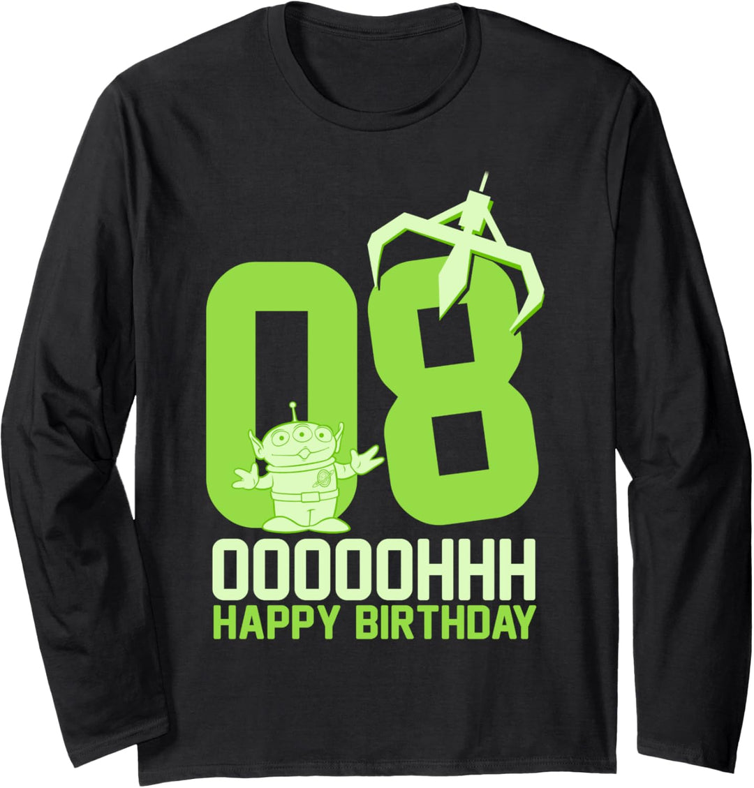 Disney Pixar Toy Story Aliens OOOOH Happy 8th Birthday Langarmshirt
