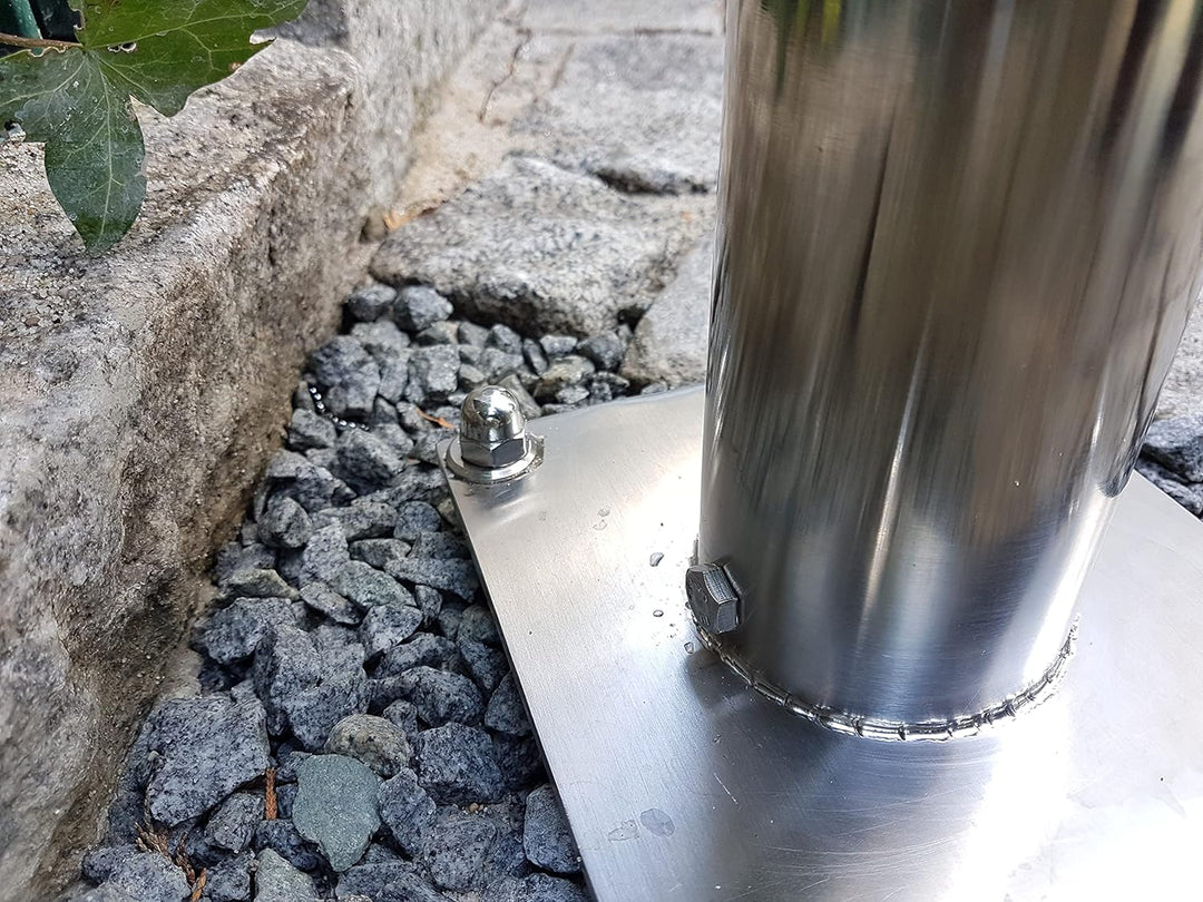 Edelstahl Pooldusche Solardusche Gartendusche Aussendusche aus Edelstahl V2A geschliffen