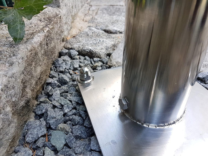 Edelstahl Pooldusche Solardusche Gartendusche Aussendusche aus Edelstahl V2A geschliffen