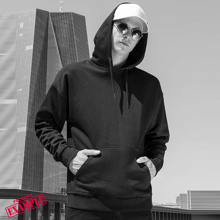 OwnDesigner Ähm nö Herren warm haltender Hoodie mit Kapuze modern geschnitten (Cape 464 3XL Weiss)