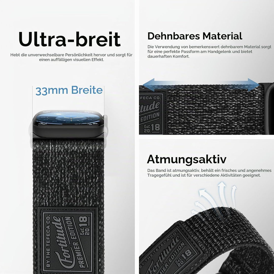 Tefeca Fortitude Serie Ultrawide Armband Kompatibel mit Apple Watch Ultra/Ultra2 Serie 9/8/SE2/7/6/S