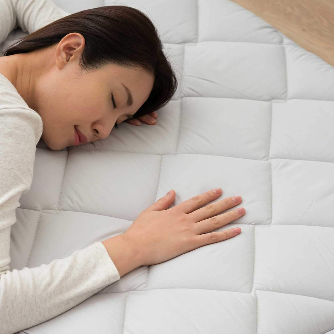 EMOOR Japanische Faltbarer Futon Matratze, 160 x 210 cm, Grau Hergestellt in Japan, Tatami matten Bo