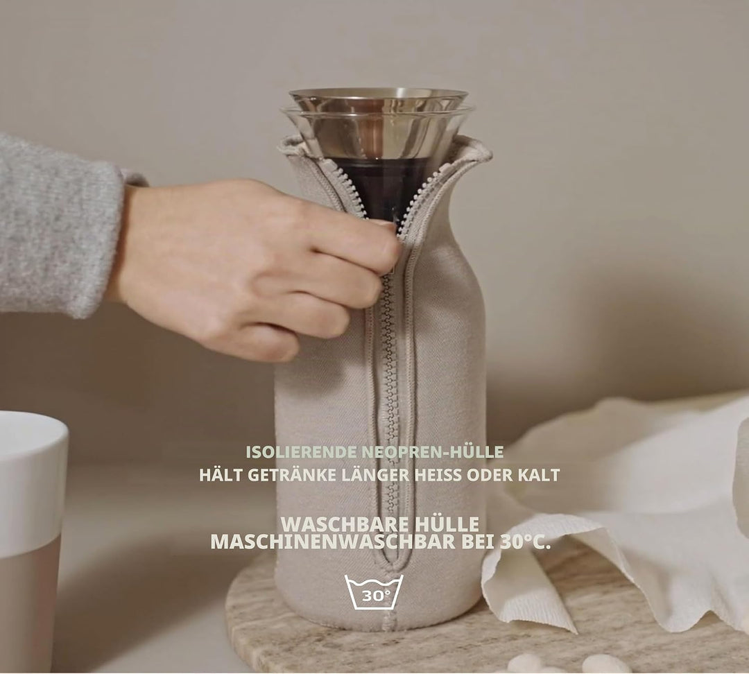EVA SOLO | Kühlschrankkaraffe 1,0 l Pearl beige |Passt in die meisten Kühlschranktüren | Pearl beige