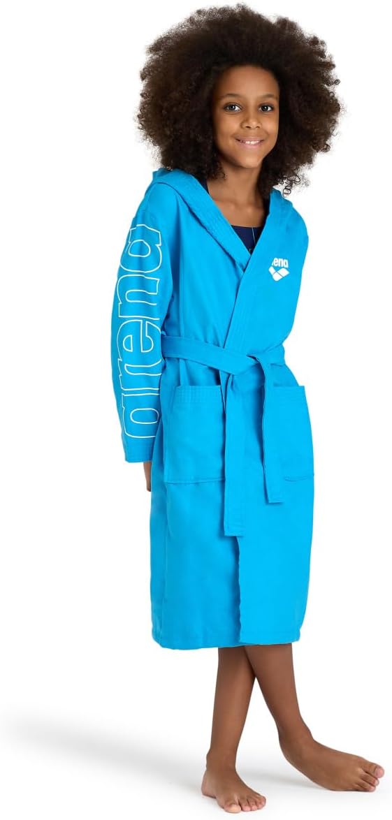 ARENA Jungen Zeal Plus Jr Bademäntel (1er Pack) 10-11 Jahre BLUE-WHITE, 10-11 Jahre BLUE-WHITE