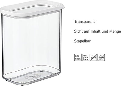 Mepal 4-TLG Vorratsdosen Spar-Set Modula 1500 ml Weiss Vorratsdose Frischhaltedose - ideal für die A