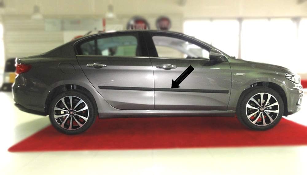 Spangenberg Seitenschutzleisten schwarz passend für FIAT Tipo Stufenheck ab Baujahr 10.2015- F46 (37
