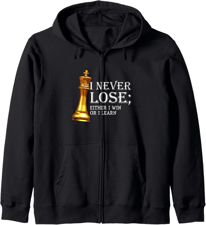 I Never Lose Either I Win Or I Learn - Chess Lover Gift Kapuzenjacke