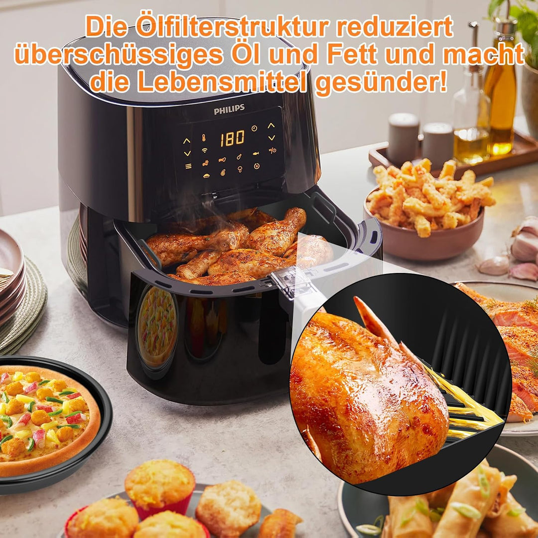 Heissluftfritteuse Zubehör für Philips Essential 4,1L (HD9200/HD9252/HD9255) - Wiederverwendbar, BPA