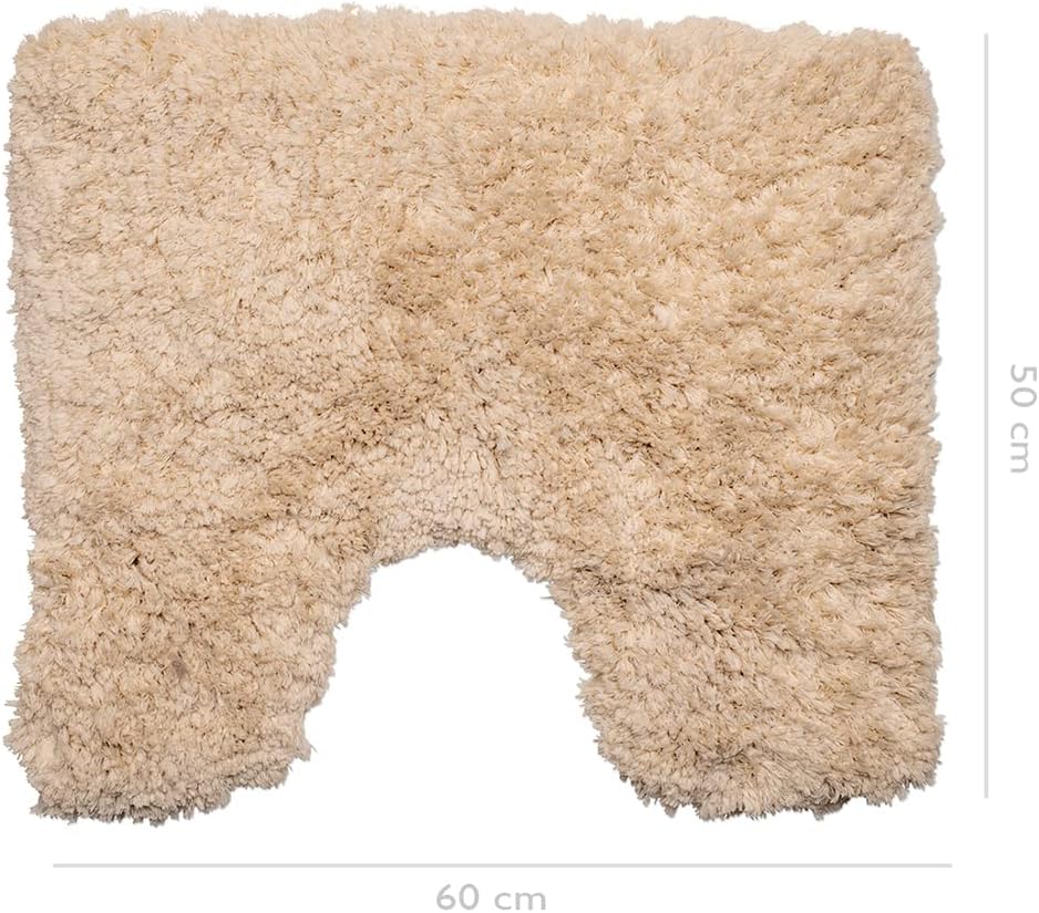 Wicotex Mikrofaser Badematte | beige | 60 x 90 cm | rutschfest | super weich | universal | saugstark