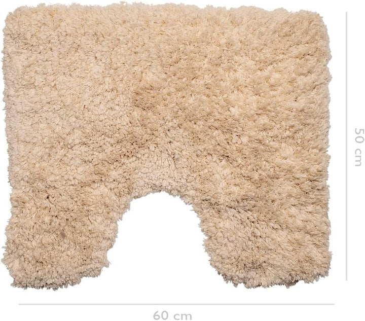 Wicotex Mikrofaser Badematte | beige | 60 x 90 cm | rutschfest | super weich | universal | saugstark