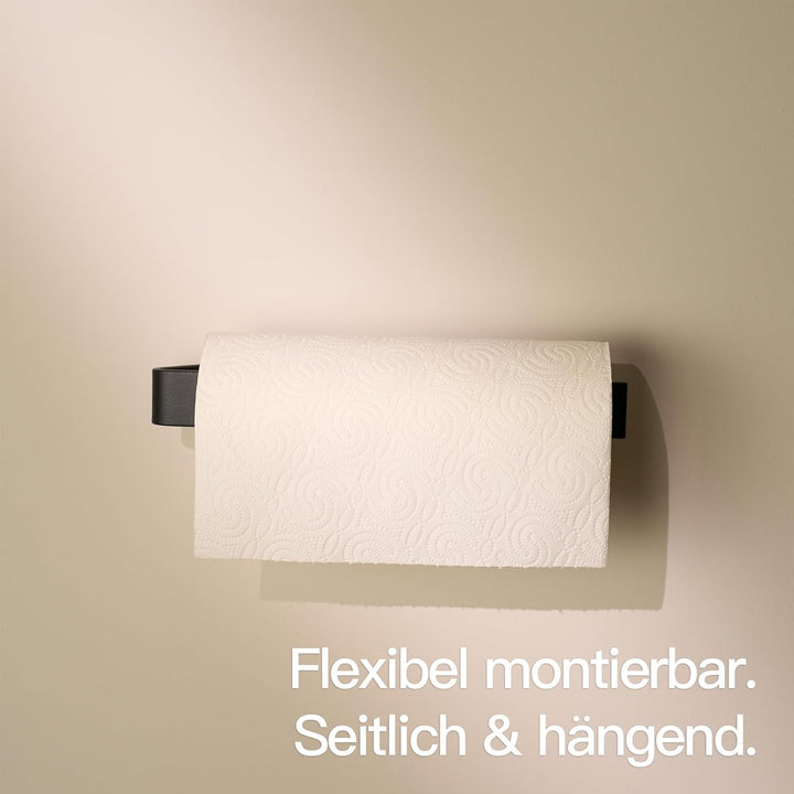 Designfabrik Hamburg Küchenrollenhalter ohne Bohren | Papierrollenhalter Wand | Rollenhalter selbstk
