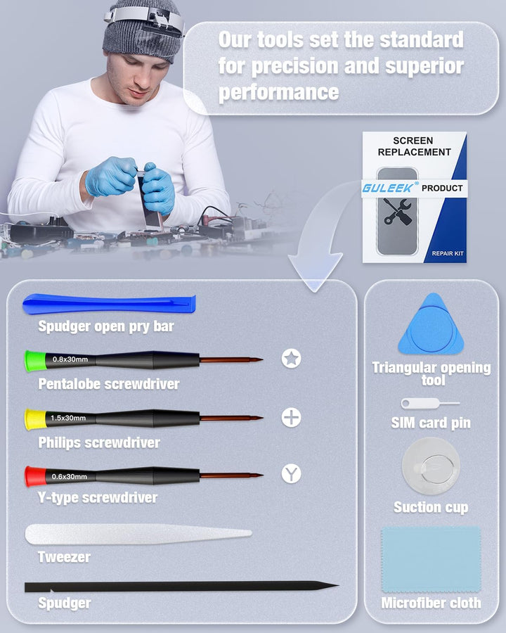 GULEEK Display für iPhone 11 Pro Max Bildschirm Ersatz 6,5 Zoll LCD Touchscreen 3D Touch Vormontiert