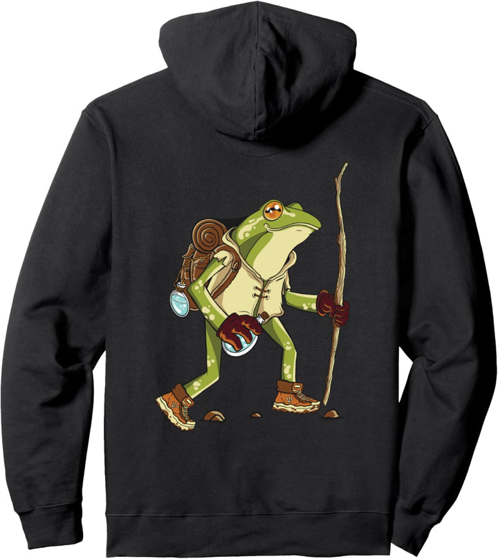 Lustiges und niedliches Wanderfrosch-Geschenk für einen Pullover Hoodie