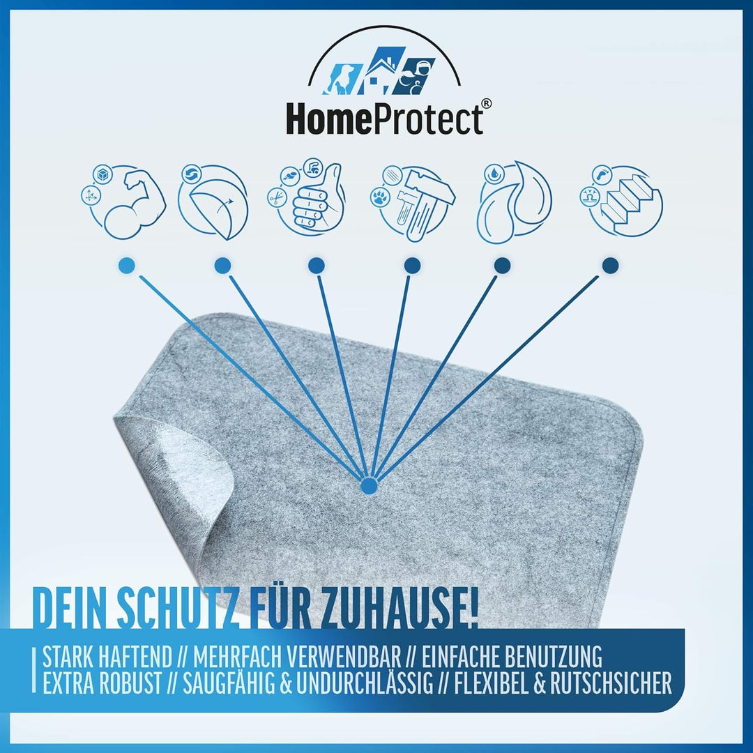 HomeProtect® | Schmutzfangmatte - Türmatte SUPERDÜNN 2 mm, Selbstklebende Fussmatte, Schuhmatte, Fus