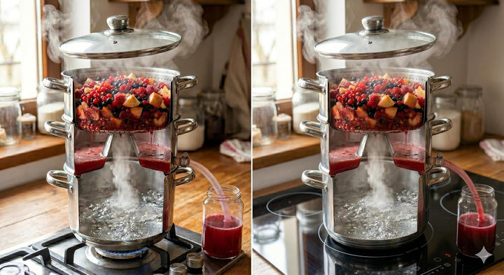 GARDIVO Dampfentsafter 8L &amp; 5L Edelstahl, Fruchtentsafter, Saftmaschine für Obst und Gemüse, Spülmas