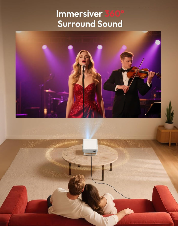 Smart Beamer N6 Pro: Kompatibel mit Netflix& Autofokus mit 4K-Unterstützung und 1080P Full HD, WiFi