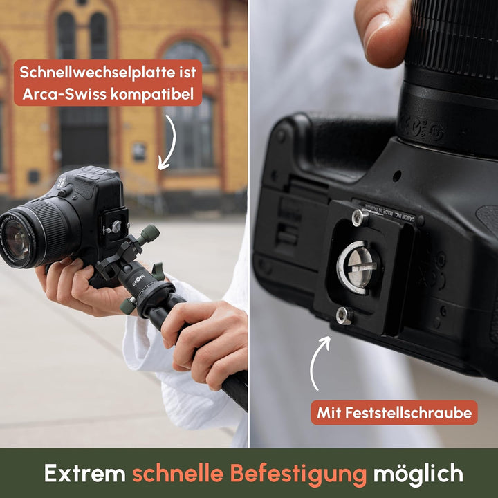 C-Rope Flexibles Kamerastativ CREATORPOD mit 360 Grad Kugelkopf, Traglast bis 2kg, Arca Swiss, Kamer