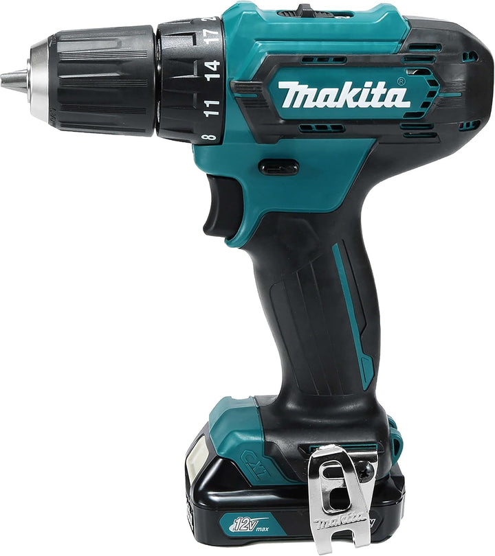 Makita DF333DSAE Akku-Bohrschrauber 12 V max. / 2,0 Ah, 2 Akkus + Ladegerät im Transportkoffer mit 2