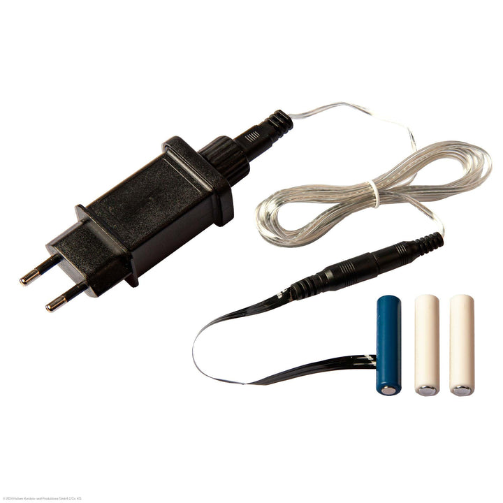 Hellum Batterie Adapter 3x AAA, Ersatz für 3x AAA Batterien 1,8m transparentes Kabel,4,5V Netzteil A