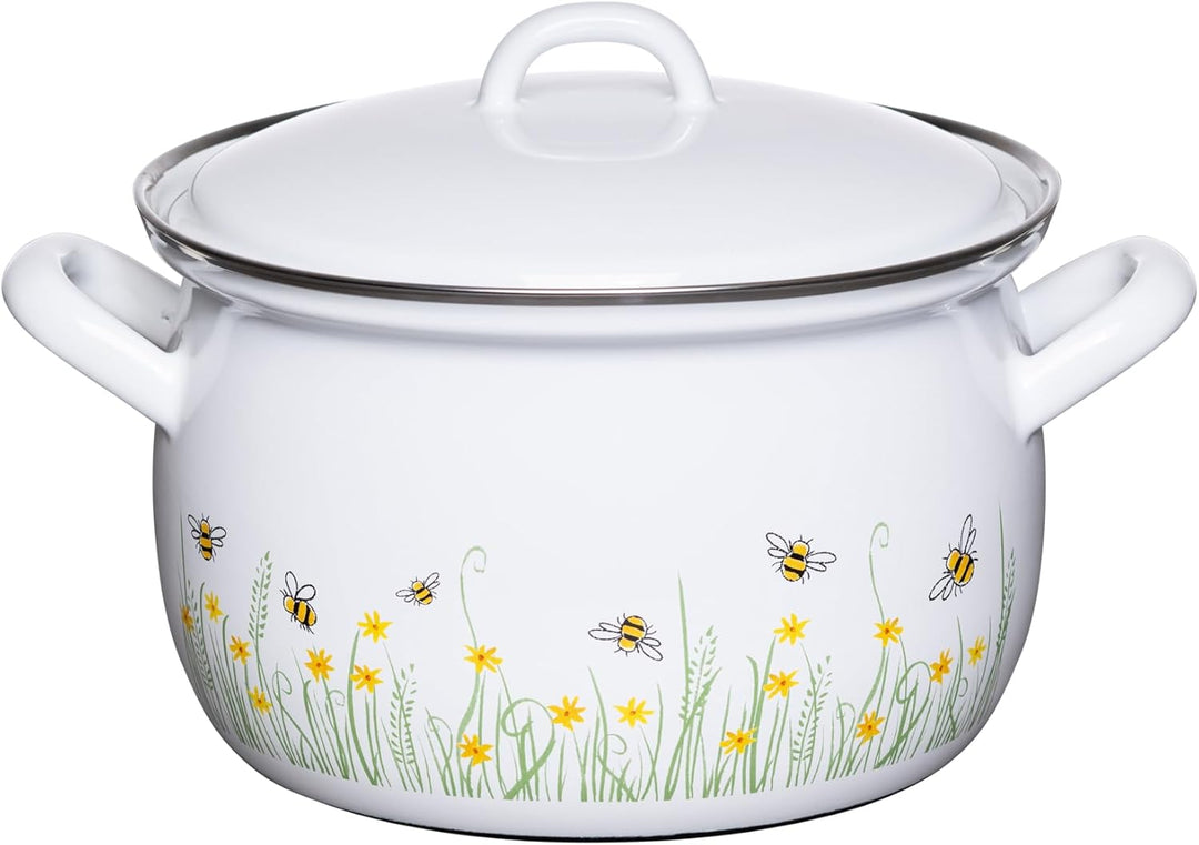 Riess, 0165-137, Fleischtopf mit Deckel, 18cm, 2.5L, LBH 25 x 20 x 17.5 cm, Gewicht 1,31kg, COUNTRY-