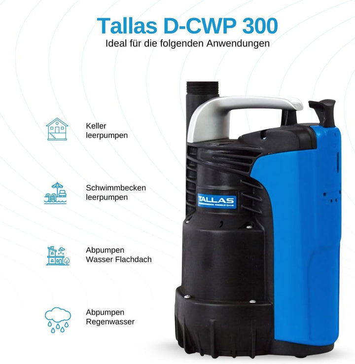Tallas D-CWP 300 Flachsauger-Tauchpumpe