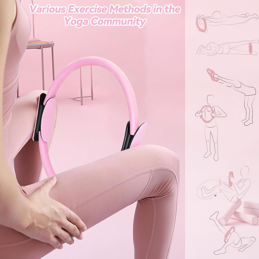 Pilates Ring Set,13 Pilates Ball Pilates Ring Zubehör, Pilates-Ring mit rutschfesten Griffen, ideal