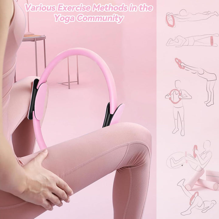 Pilates Ring Set,13 Pilates Ball Pilates Ring Zubehör, Pilates-Ring mit rutschfesten Griffen, ideal