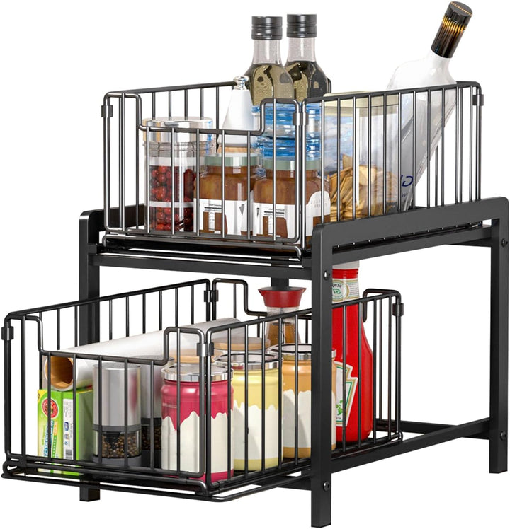 Coulissan Korb für Küche, ausziehbare Schublade, Regale für Schrank, Küche, Badezimmer, Korb, für Kü