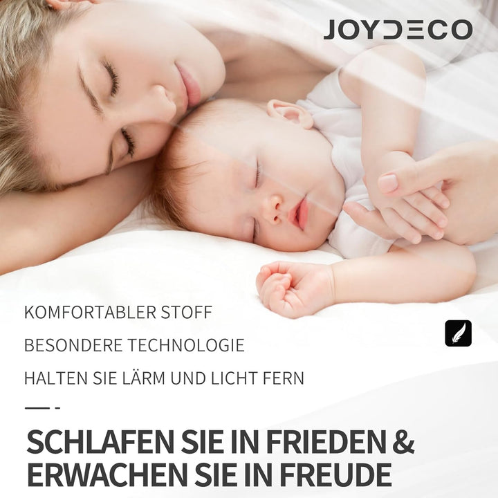 Joydeco Blickdichte Vorhänge mit Ösen Gardinen 2 Stück H 200 x B 140 Verdunkelungsvorhang Cappuccino