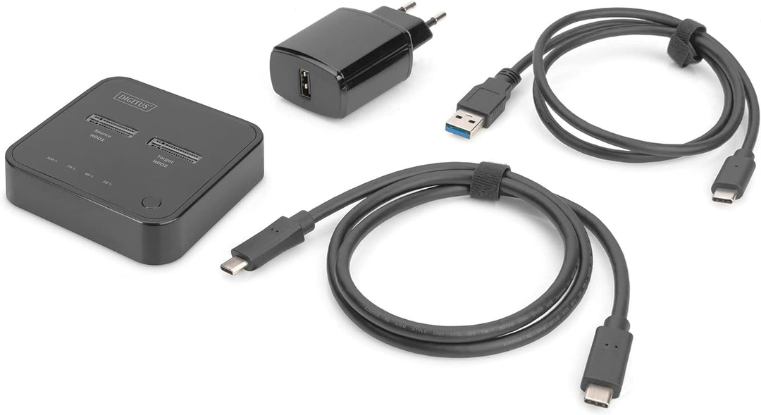 DIGITUS USB Typ-C 3.1 Duale M.2 NVMe SSD-Dockingstation - M.2-Modultyp 22110, 2280, 2260, 2242 - M/B