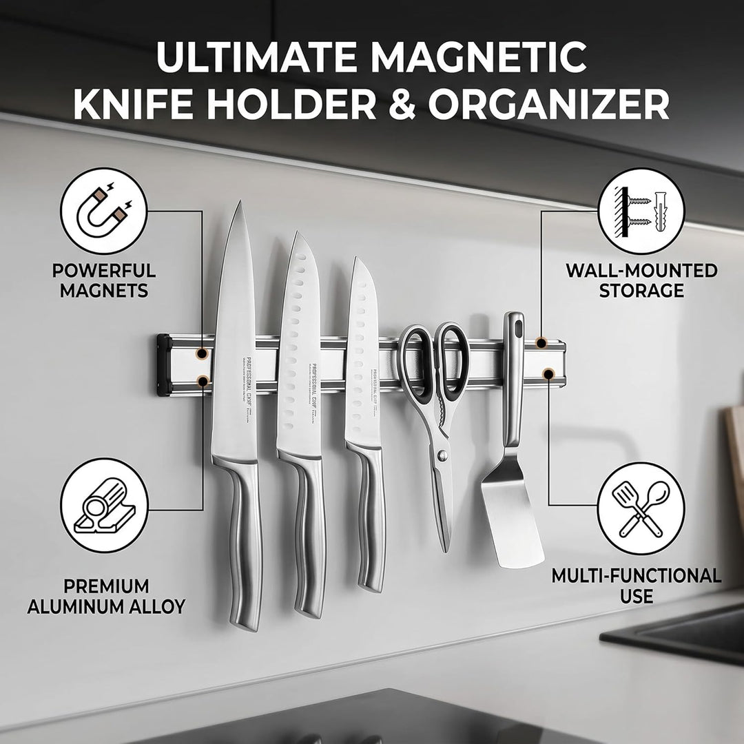 Magnetischer Messerhalter, an der Wand Montiert, Platzsparend, Stark Haftende Messer-Organizer-Leist
