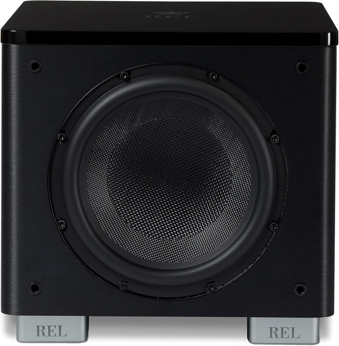 REL HT/1003 MKII 25,4 cm betriebener Subwoofer – kompaktes Design mit Class-D-Verstärker für tiefe B
