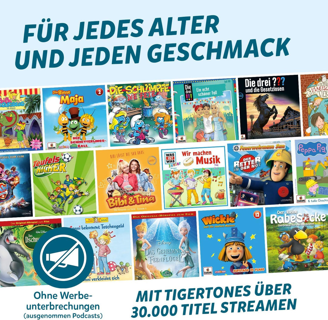 tigermedia tigerbox Touch Plus grau mit extra Langer Akkulaufzeit und Bluetooth Kopfhöreranschluss,
