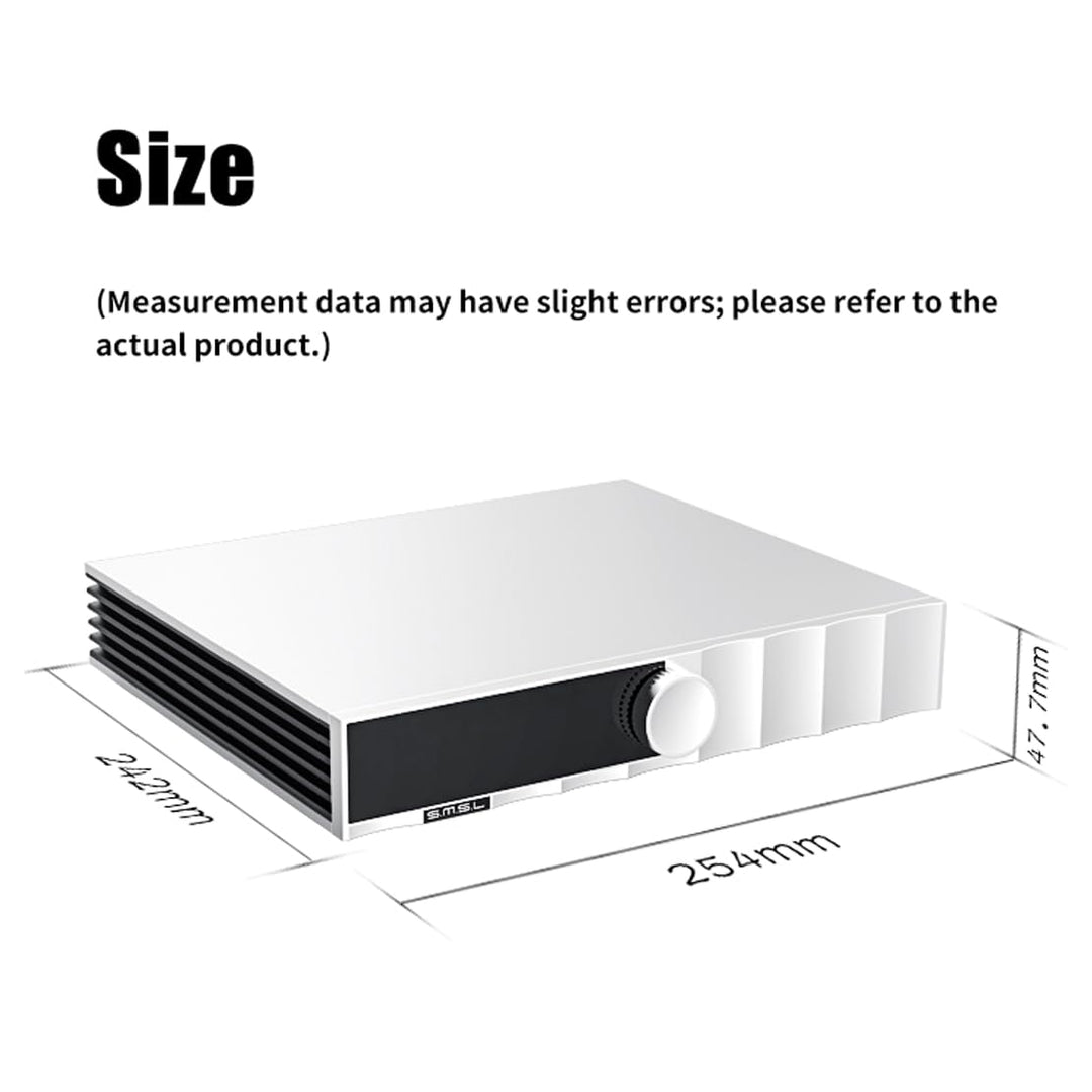 SMSL PA400 GaN-Powered Stereo High Power Amplifier(400W), High-Fidelity Audio Amp with XLR/RCA Input